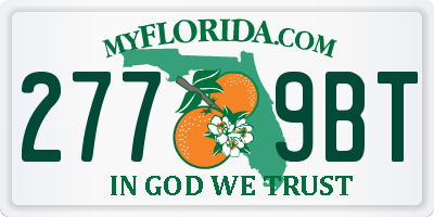 FL license plate 2779BT