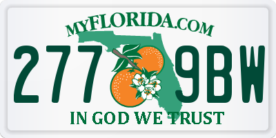 FL license plate 2779BW