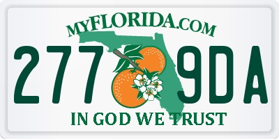 FL license plate 2779DA