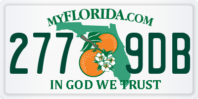 FL license plate 2779DB