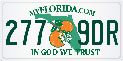 FL license plate 2779DR