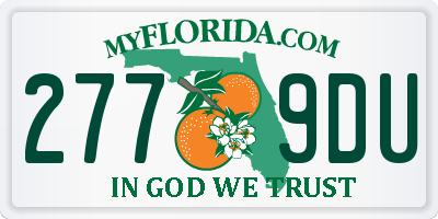 FL license plate 2779DU