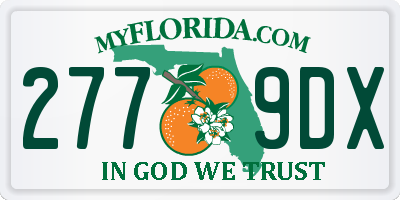 FL license plate 2779DX