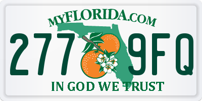 FL license plate 2779FQ