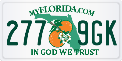 FL license plate 2779GK