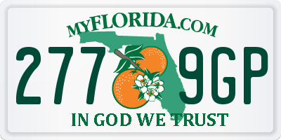 FL license plate 2779GP