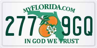 FL license plate 2779GQ