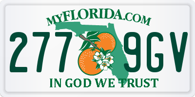 FL license plate 2779GV