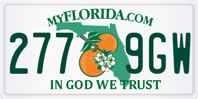 FL license plate 2779GW