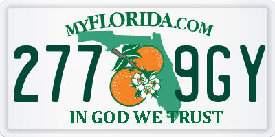 FL license plate 2779GY