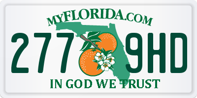 FL license plate 2779HD
