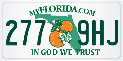 FL license plate 2779HJ