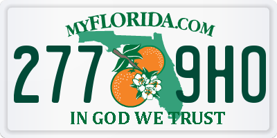 FL license plate 2779HO