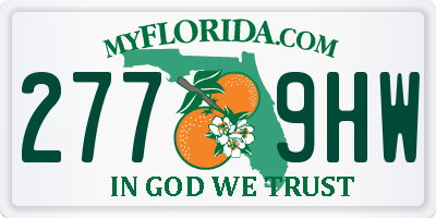 FL license plate 2779HW
