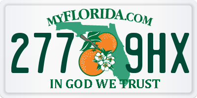 FL license plate 2779HX