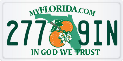 FL license plate 2779IN