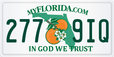FL license plate 2779IQ
