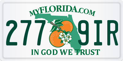 FL license plate 2779IR