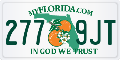 FL license plate 2779JT