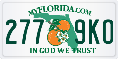 FL license plate 2779KO