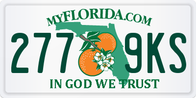 FL license plate 2779KS