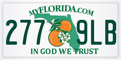 FL license plate 2779LB