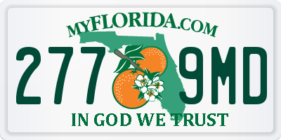 FL license plate 2779MD
