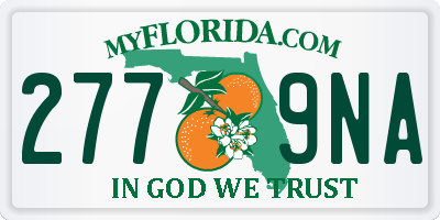 FL license plate 2779NA