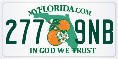 FL license plate 2779NB