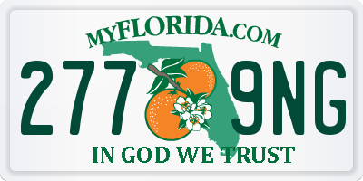FL license plate 2779NG