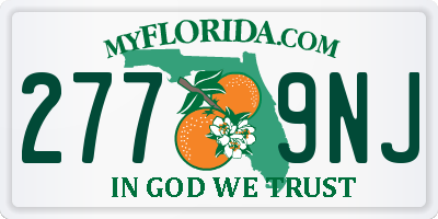 FL license plate 2779NJ
