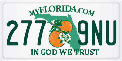 FL license plate 2779NU