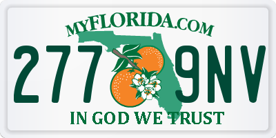 FL license plate 2779NV
