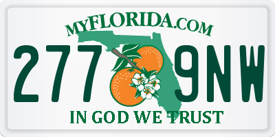 FL license plate 2779NW