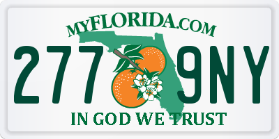 FL license plate 2779NY