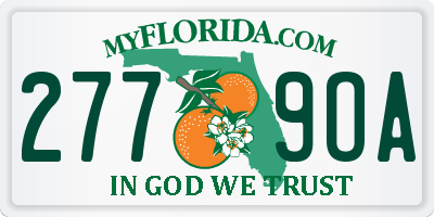 FL license plate 2779OA