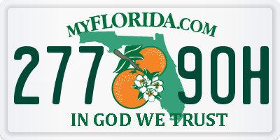 FL license plate 2779OH
