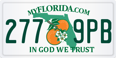 FL license plate 2779PB