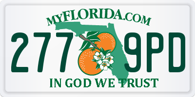 FL license plate 2779PD