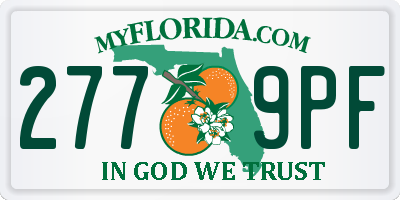 FL license plate 2779PF