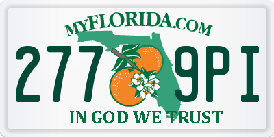 FL license plate 2779PI