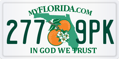 FL license plate 2779PK