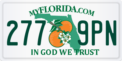 FL license plate 2779PN