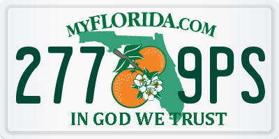FL license plate 2779PS