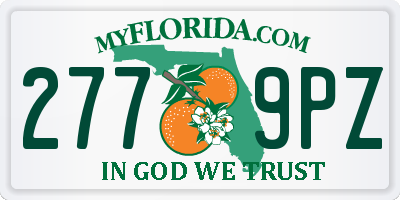 FL license plate 2779PZ