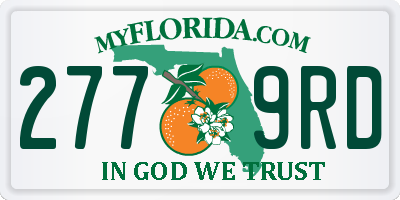 FL license plate 2779RD