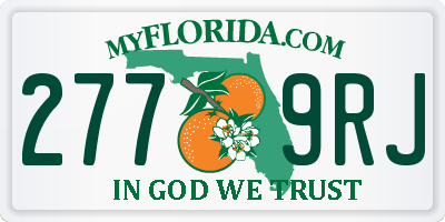 FL license plate 2779RJ
