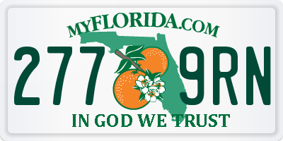 FL license plate 2779RN