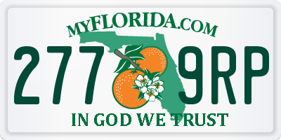 FL license plate 2779RP
