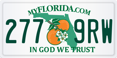 FL license plate 2779RW